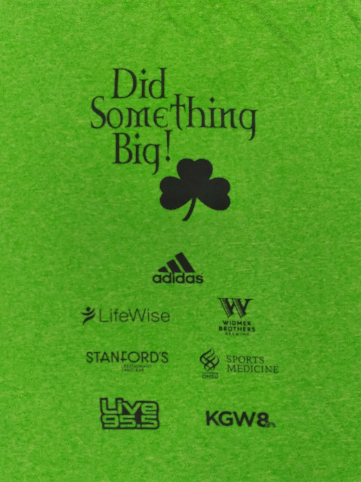 Shamrock Run Shirt Womens XL Green Adidas Portland 2016 St Patrick Athletic Tee