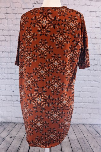 LuLaRoe Damen Größe XS Freizeit Irma Top rost türkis hellbraun schwarz Southwestern neu mit Etikett - Bild 3 von 8