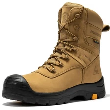 ROCKROOSTER Wide CSA Men Work Boots 8" Composite Toe Rubber Outsole