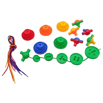 Button Stacking Blocks Stringing Preschool Early Education Intelligence Toy