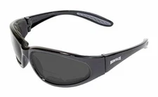 Global Vision Hercules Foam Padded Riding Glasses Bifocal 2.5  Antifog Smoke