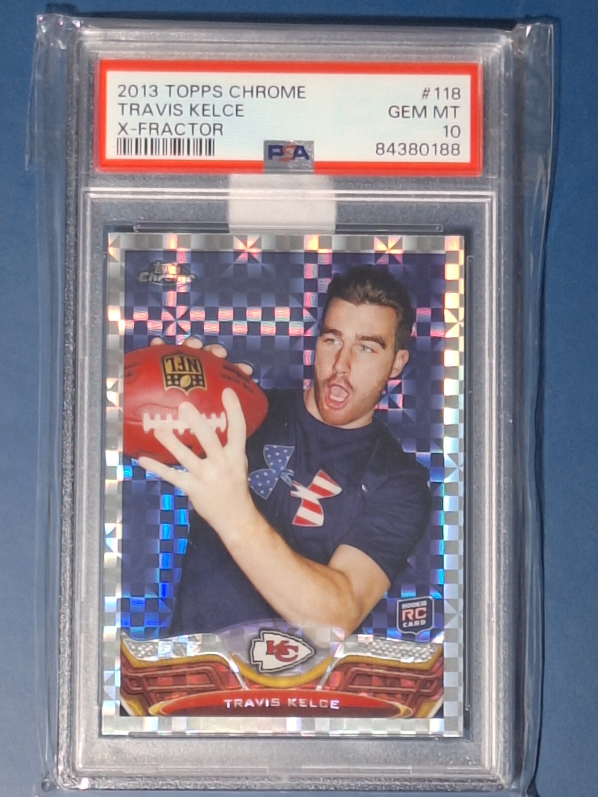 2013 Topps Chrome - X-Fractor #118 Travis Kelce (RC) PSA 10