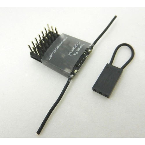 Lemon RX 6 Channel Receiver Feather Light Top Pin DSM2 / Spektrum Compatible UK - Zdjęcie 1 z 4