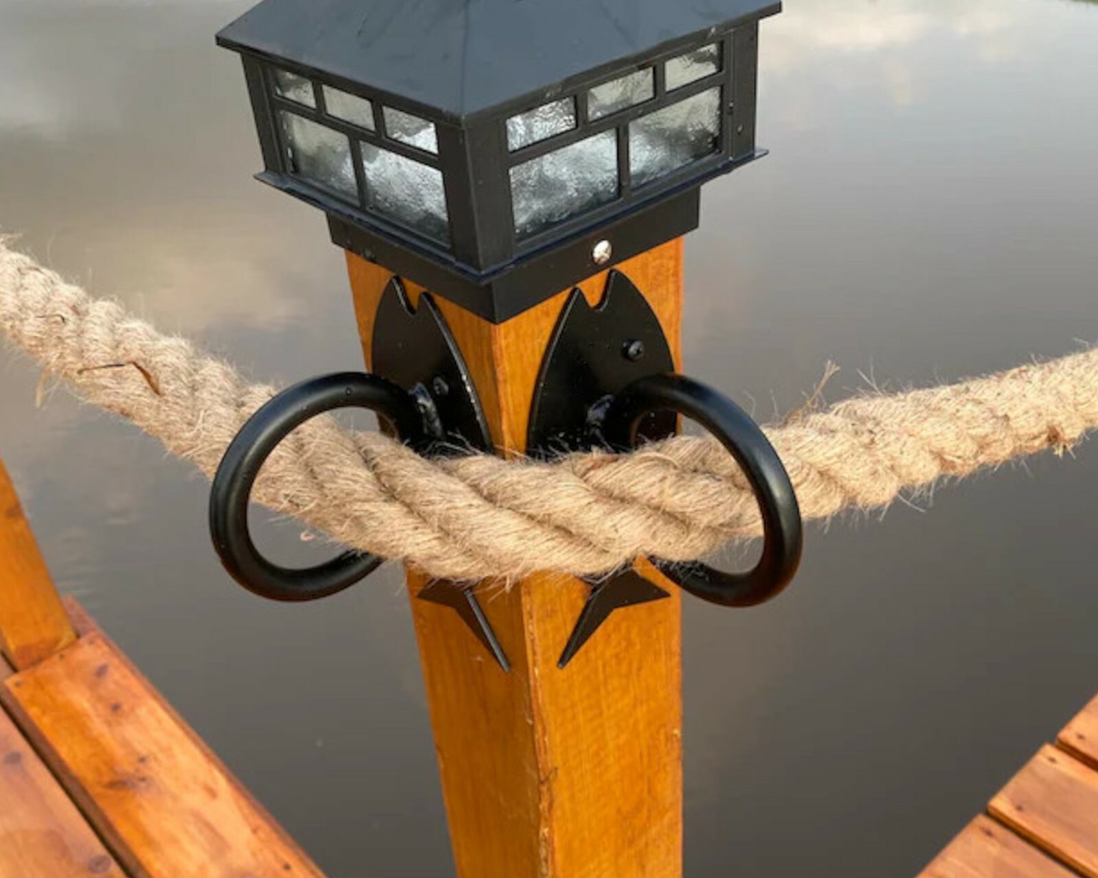 Fish Nautical Rope Fence Bracket, Fish Design Rings, Dock Rope Holder