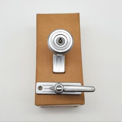 Ideal Security Jalousie Door Lock Keyed Aluminum Finish JL-1000 USA Made NOS