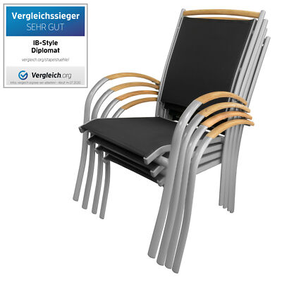 Stapelstühle Gartenstuhl Stuhl Gartenmöbel 6 Varianten Teak DIPLOMAT ib style 