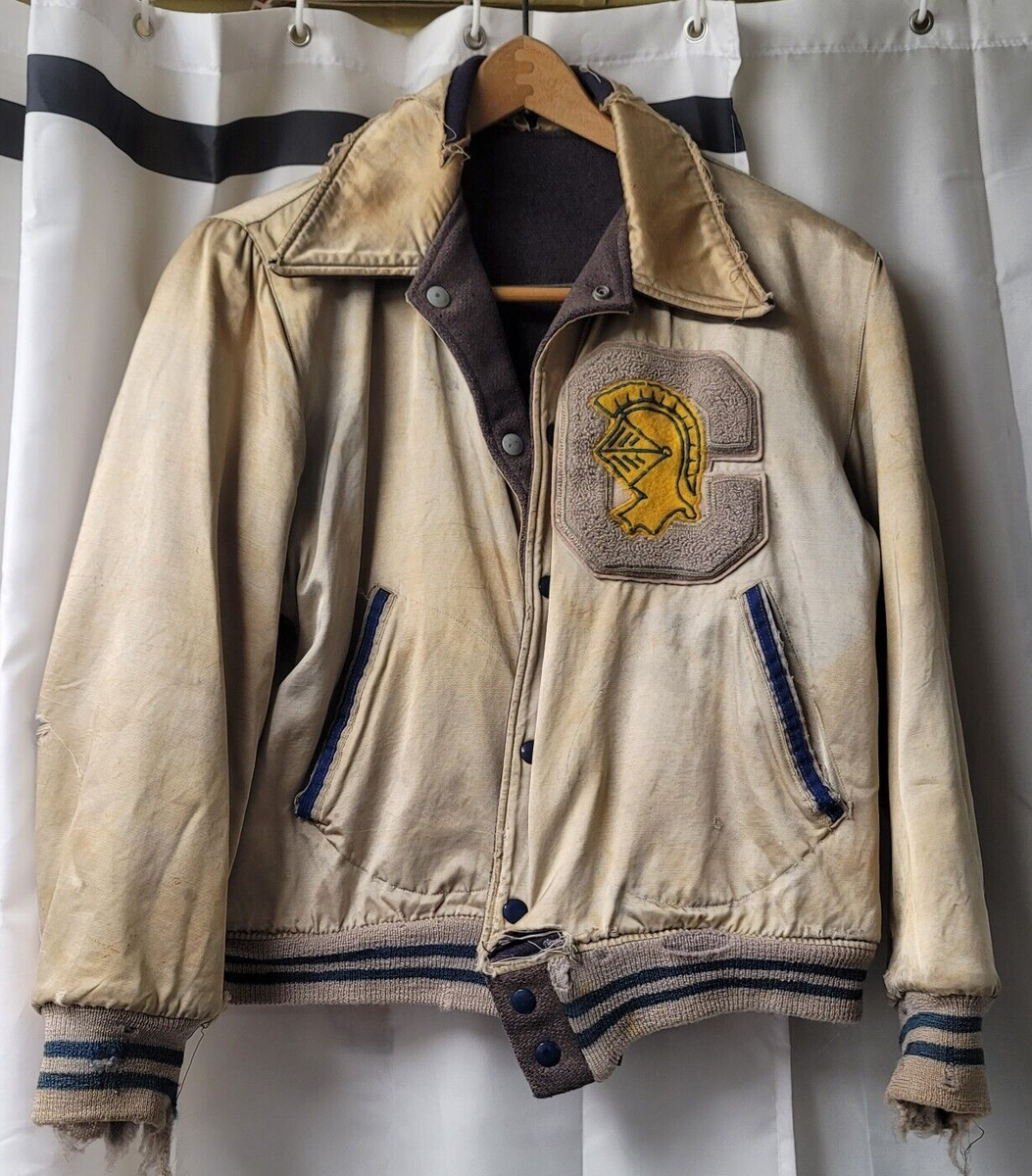 Vintage Knights Captain Varsity Jacket Coat Reversible John