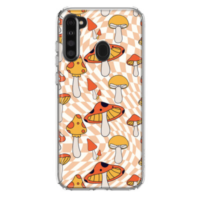 Mundaze Case for Samsung Galaxy A21 Cover Retro groovy Mushrooms