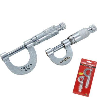Neilsen 2 Stück Außen Mikrometer metrisch Präzisions Set Außendurchmesser 0 mm - 25 mm
