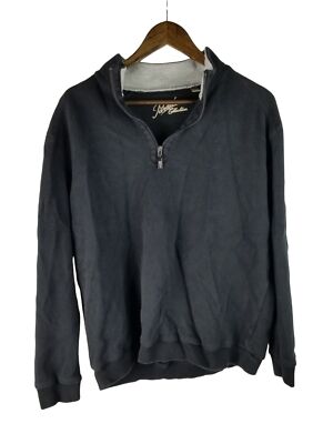 Paradise Collection Long Sleeve 1/4 Zip Top Large Men's Black Used
