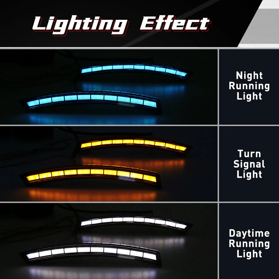 Para Honda CR-V CRV 2023 2024 LED DRL Luz Marcadora Lateral Rueda Diurna 2 Piezas Foto 2 de 4