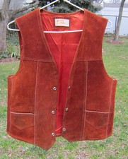 Vintage Suede Leather Vest made in Mexico