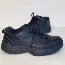 Nike Air Monarch IV Black Leather Walking Sneakers Shoes 415445 001 Mens Sz 11