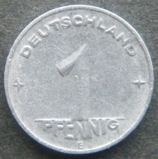 DDR, 1 Pfennig 1950 E, J&auml;.Nr. 1501, ss/vz