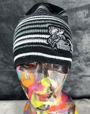 Alaska Black/Gray/White Striped Knit Hat/Beanie/Toque/Watch Cap/Toboggan Hat