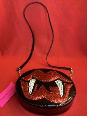 NWT BLACK n RED BETSEY JOHNSON LIP KITSCH BACKPACK Betsey Johnson Lip Print Dog Back Pack NWT main image 4