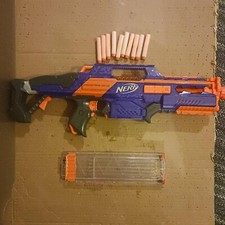 Nerf N Strike Elite Rapidstrike CS-18 Gun w/ Clear 18 Dart Clip - USED, TESTED 1