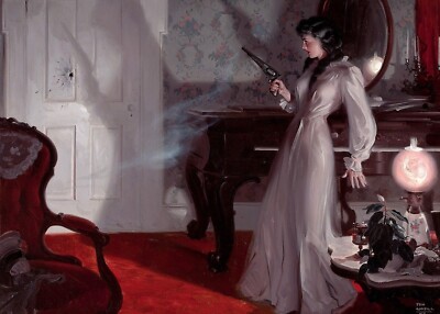 Tom Lovell : Shot in the Dark : Archival Quality Art Print