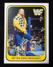 JIM THE ANVIL NEIDHART 93 Card - Merlin WF Wrestling 1991 Figure Sticker ITA