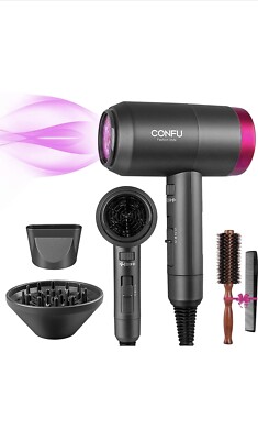 Hair Dryer, Powerful Lightweight Negative Ionic Hair Blow Dryer, 3 Heat