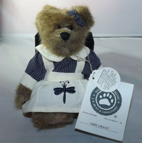 BOYDS BEARS ABBY GRACE MINI 6" BÄR MIT LIBELLE KLEID. EXC. ZUSTAND.