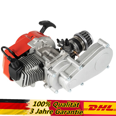 2-Takt 49CC Motor Dirt Bike Cross Pocketbike Kinderquad Mini Getriebe Vergaser