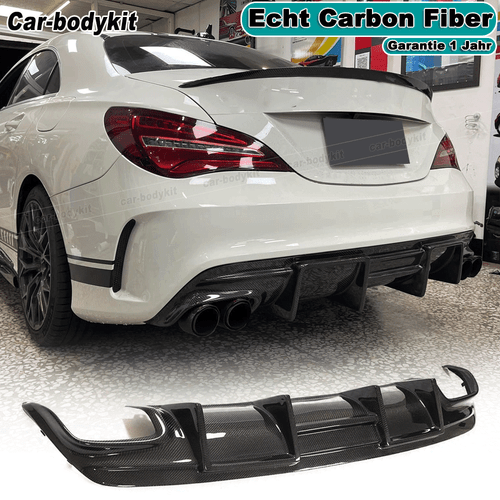 Carbon Heckdiffusor Stoßstangen Spoiler für Mercedes C117 CLA250 CLA45  13-19 - 第 1/10 張圖片