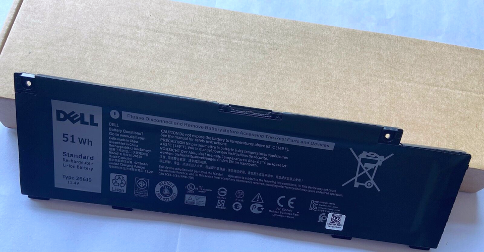 AKKEE 266J9 Laptop Battery For Dell G3 15 3500 3590 3790 G5 15 5500 SE 5505 P89F Inspiron 5490 INS 15PR-1545W 1548BR 1645W 1742BR 1742W Series 0415CG C9VNH 51Wh 3Cell