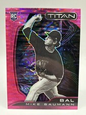 2022 Panini Chronicles Titan Pink Prizm Mike Baumann #17 Rookie RC Baltimore NM