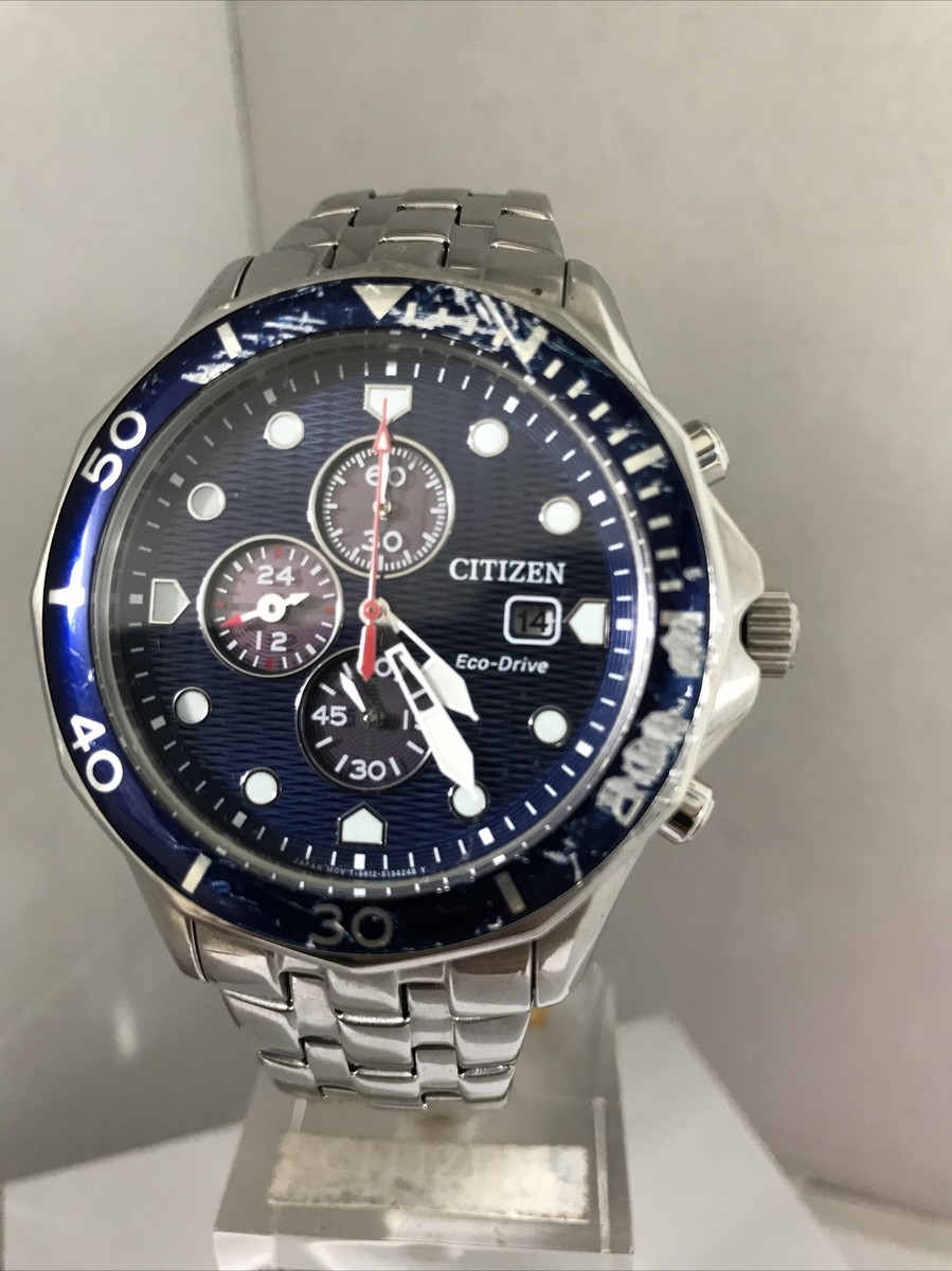 Citizen Men's Eco-Drive Chronograph Date S.Steel Bracelet Strap
