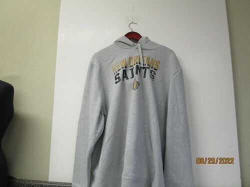 NFL New Orleans Saints Fanatics Ash Grey Pull Over Hoodie - NWT - Picture 1 of 9