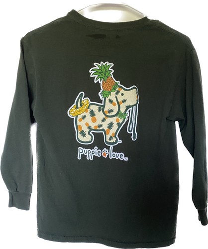Puppie Love Rescue Pineapple Pup, Long Sleeve T-Shirt Youth medium Green - Picture 2 of 10
