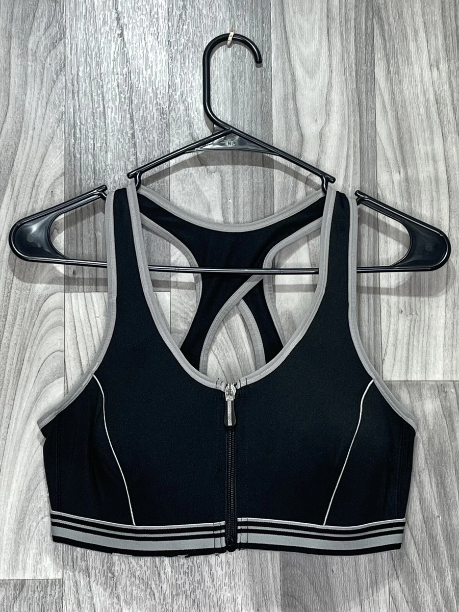 Danskin, Intimates & Sleepwear, Danskin Sports Bra Black With Gray  Stripes Small