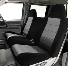 New Seat Covers for Ford Front Bench Gray/Black Made to fit Custom Made ProSync