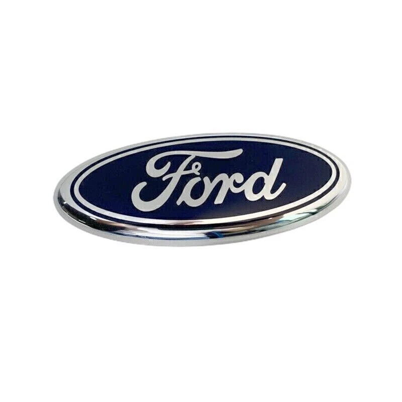 1 pezzo per Ford KA 2008-2016 ovale blu e cromato badge emblema cofano 175 x 70 mm - Immagine 2 di 3