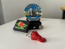 Mini Nike Shoe Keychain Single With Shoe Box Plated Shine Acrylic