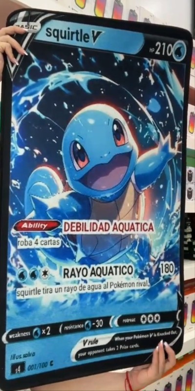POKEMON CARD Squirtle Custom Flat/Not Fluffy Detailed Area Rug