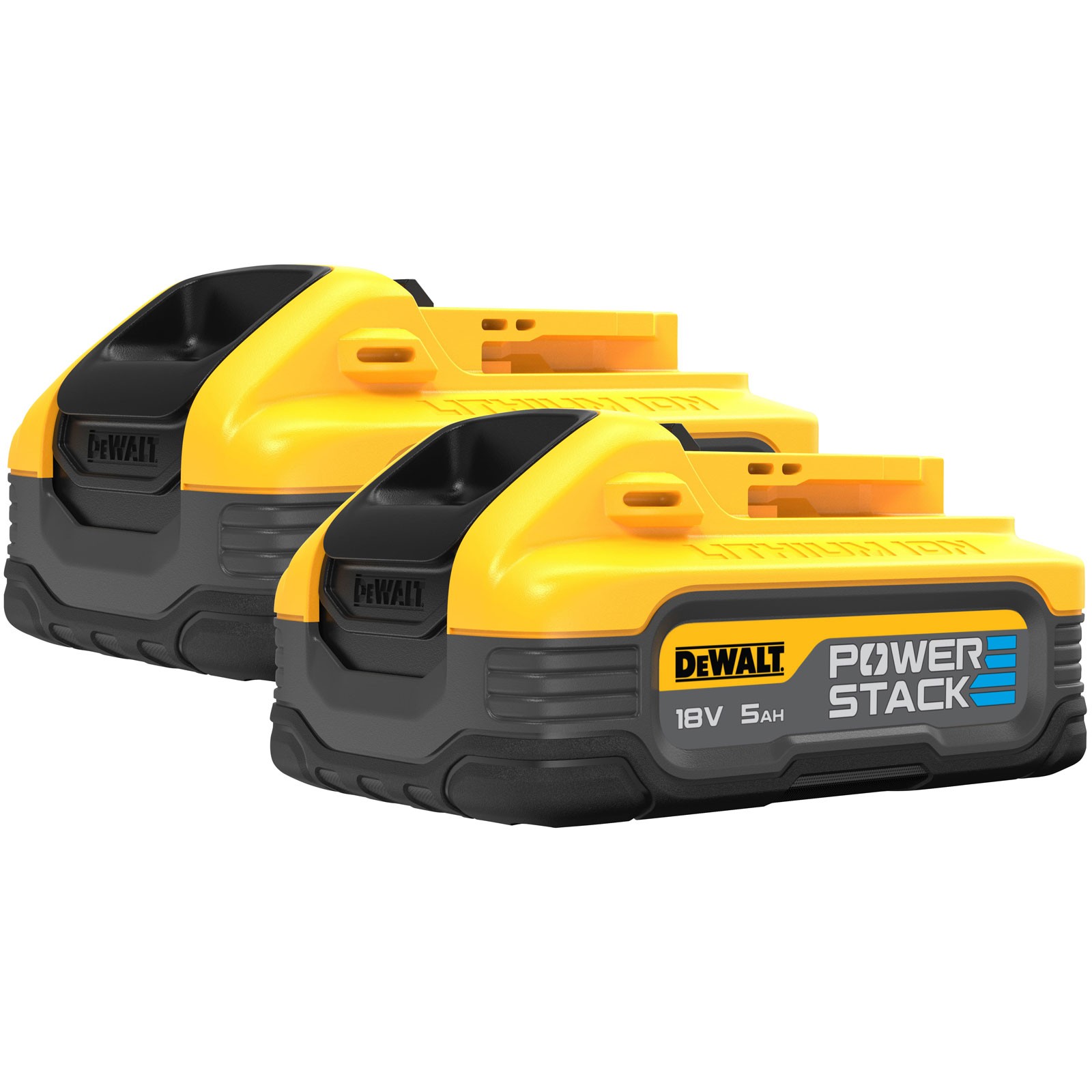 DEWALT DCBP518H2 POWERSTACK Slide Battery Twin Pk 18V 5.0Ah Li-ion