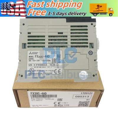 New in Box Mitsubishi FX3UC-4AD Melsec FX3UC Analog Input Blocks Module Unit NiB