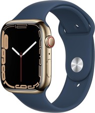 Apple Watch Series 7 GPS  Cellular, 45MM - Gold Stainless Steel Case with Aby