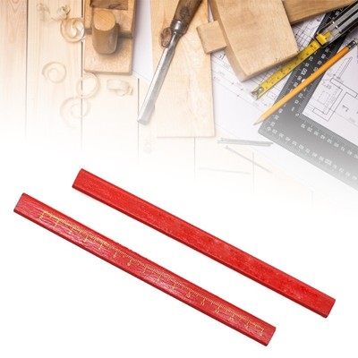 Carpenter Pencils Flat Pencils Woodworking Marking Tools with Print Scale Ruler