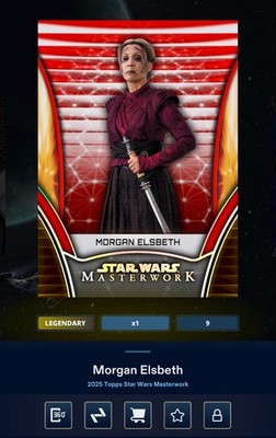 MORGAN ELSBETH Chrome Red 25cc Legendary Star Wars Card Trader Masterwork 2025