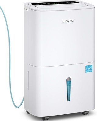 Waykar 150 Pints Energy Star Dehumidifier with 150 Pump, White 