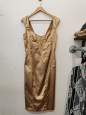 Dolce And Gabanna Gold Satin Dress
