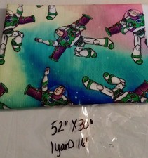 Toy Story Woody Buzz Custom Print 1 Yard Fabric Seamless Design Approx 52" x 30"