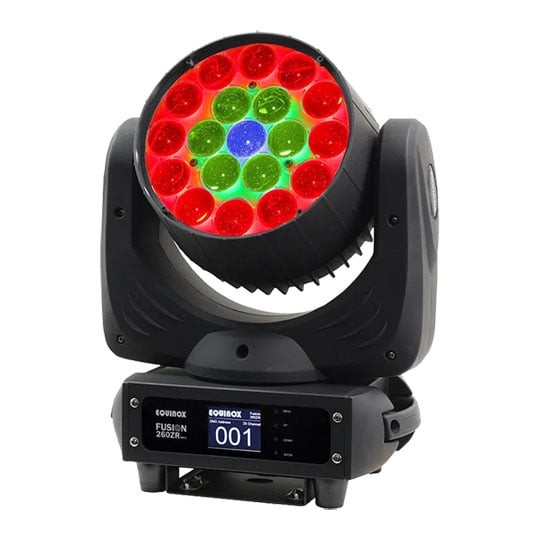Equinox - Fusion 260ZR MKII Moving Head Wash Light, 19 x 12W Quad-Colour LEDs (R