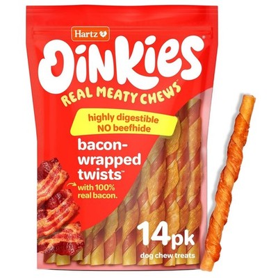 Hartz New Oinkies Bacon Wrapped Twists, Real Meaty 5.2 oz