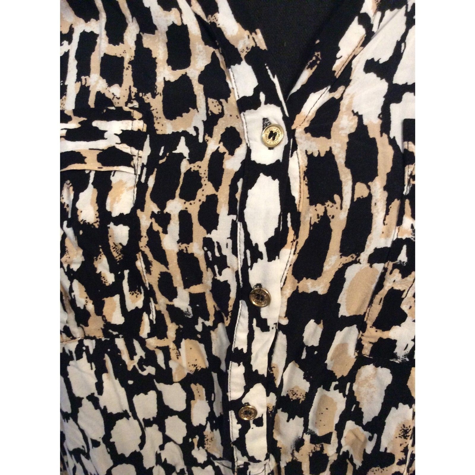 Calvin Klein Plus Size 2X Partial Button Blouse A… - image 6