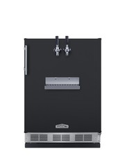 Summit SBCFRTPCF 24"W 5.3 Cu. Ft. Built-In Double Tap Coffee - Black