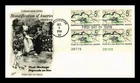 Dr Jim Stamps 1966 Plant for More Beautiful America Plate Block Fleetwood FDC